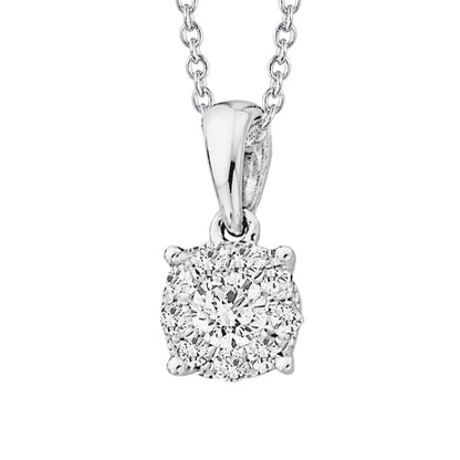 2.85 Ct Sparkling Round Cut GIA Certified Lab Grown Diamonds Pendant Necklace White Gold 14K