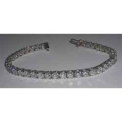 Real  12.80 Carat Diamond Tennis Bracelet White Gold 14K Jewelry