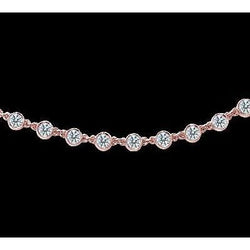 20 Carat Yards Diamond Necklace Pendant Rose Gold Diamond Yard