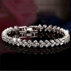 5 Carats Sparkling Round Cut Lab Grown Diamonds Tennis Bracelet Gold White 14K