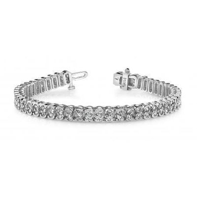8.50 Ct Brilliant Cut Double Diamonds Tennis Bracelet 14K White Gold Tennis Bracelet