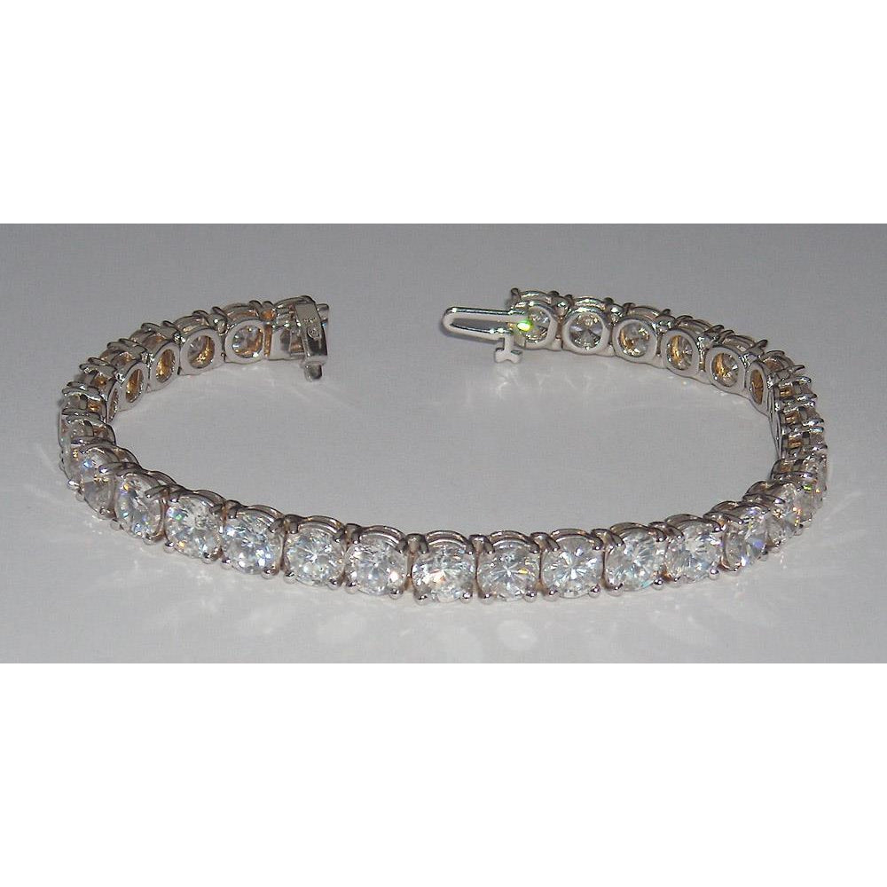 20.15 Ct Large Lab Grown Diamond Tennis Bracelet Vs Jewelry 31 Stones