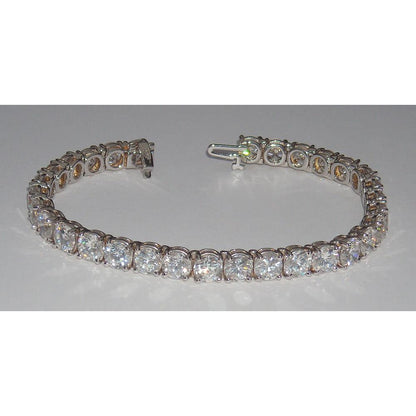 20.15 Ct Large Lab Grown Diamond Tennis Bracelet Vs Jewelry 31 Stones