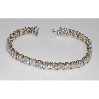 20.15 Ct Large Lab Grown Diamond Tennis Bracelet Vs Jewelry 31 Stones