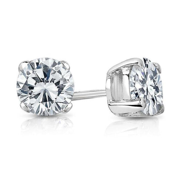  Women Diamond Engagement Ring White Gold Stud Earrings