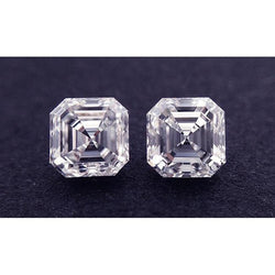 2 Carats Sparkling G Vs1 Asscher Cut Pair Loose Diamond Natural