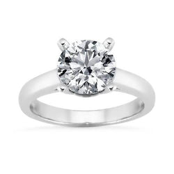 2 Ct Round Natural Earth Mined Diamond Women Wedding Solitaire Ring