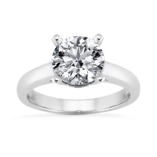 New Stylish Fancy Wedding Engagement White Gold Diamond Solitaire Ring 