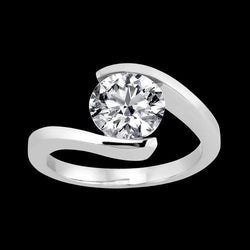 2 Carat Diamond Tension Like Setting Solitaire Ring