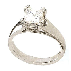2 Carat Princess Solitaire Diamond Ring Engagement