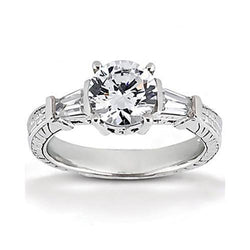 2.01 Ct. White Gold Natural Earth Mined Diamond Anniversary Three Stone Ring New