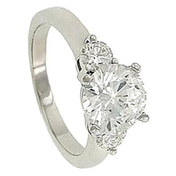 2 Diamond Royal Engagement Ring Three Stone Jewelry New