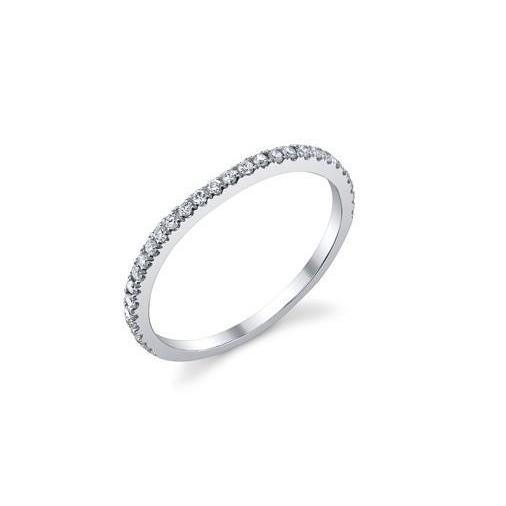 2.1 Ct Round Cut Diamond Wedding Band 14K White Gold Eternity Band