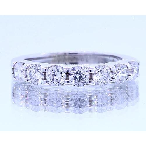 2.10 Carats Round Diamond Anniversary Band White Gold 14K Vs1 F Band