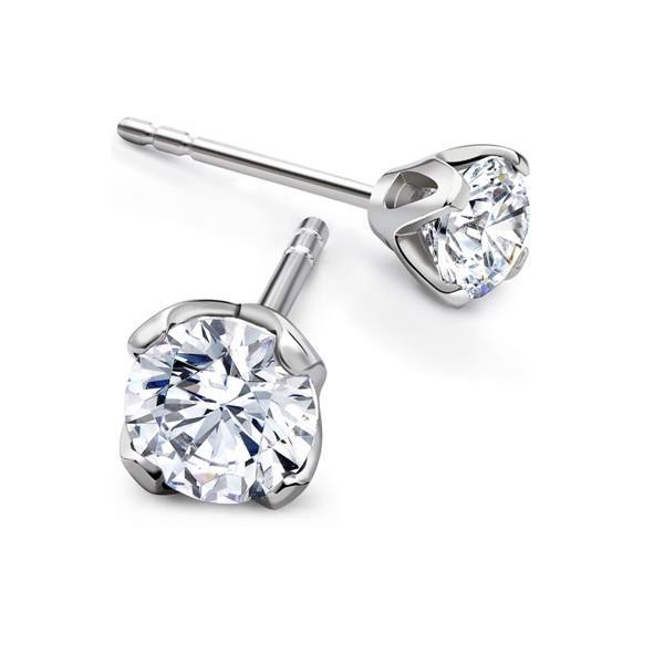  Jewelry Brilliant Engagement White Gold Diamond Stud Earrings