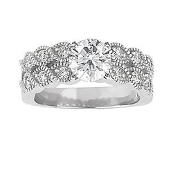 Diamond Engagement Vintage Style Ring Band Set 2.80 Carats New