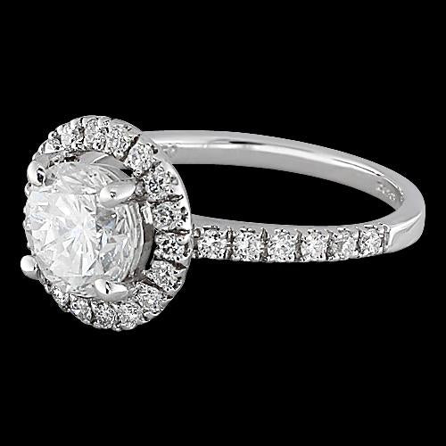 Halo Diamonds Wedding Ring White Gold 14K 1.5 Ct. Halo Ring