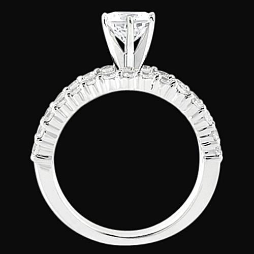  Lady’s White Gold Round Anniversary Solitaire Accents Diamond