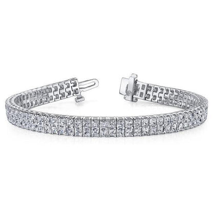 22 Carats Gorgeous Round Cut Diamonds Carpet Bracelet Tennis Bracelet