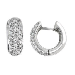 2.2 Ct Round Brilliant Cut Diamond Lady Hoop Earrings