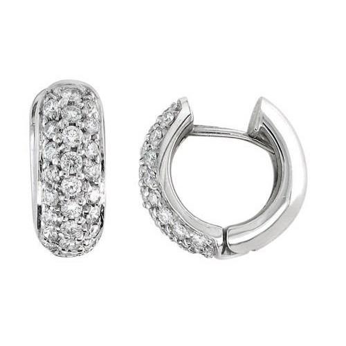2.2 Ct Round Brilliant Cut Diamond Lady Hoop Earrings Hoop Earrings