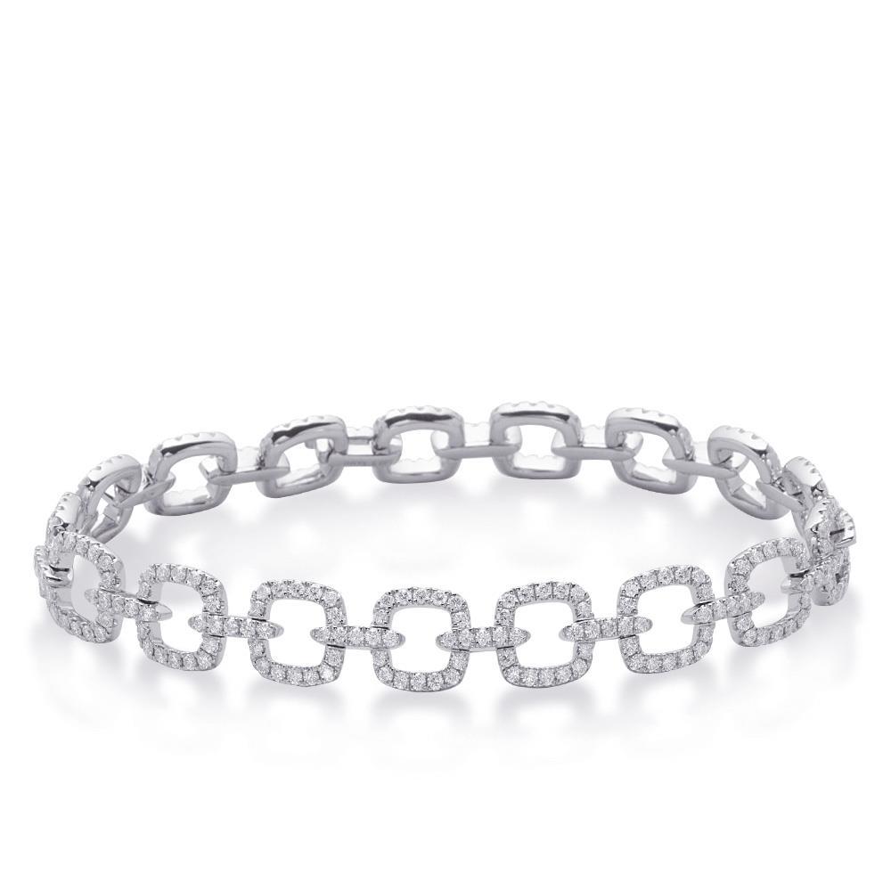 2.2 Ct Sparkling Diamond Ladies Bracelet 10K White Gold Tennis Bracelet