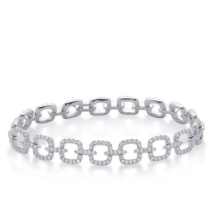 2.2 Ct Sparkling Diamond Ladies Bracelet 10K White Gold Tennis Bracelet