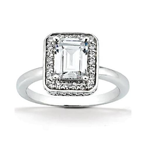 2.20 Ct. Diamonds Wedding Ring F Vvs1 Diamonds Halo Halo Ring