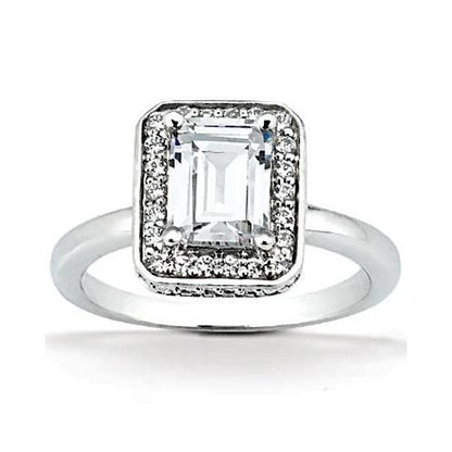 2.20 Ct. Diamonds Wedding Ring F Vvs1 Diamonds Halo Halo Ring