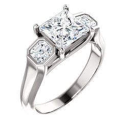 2.20 Carat Three Stone Diamond Engagement Ring