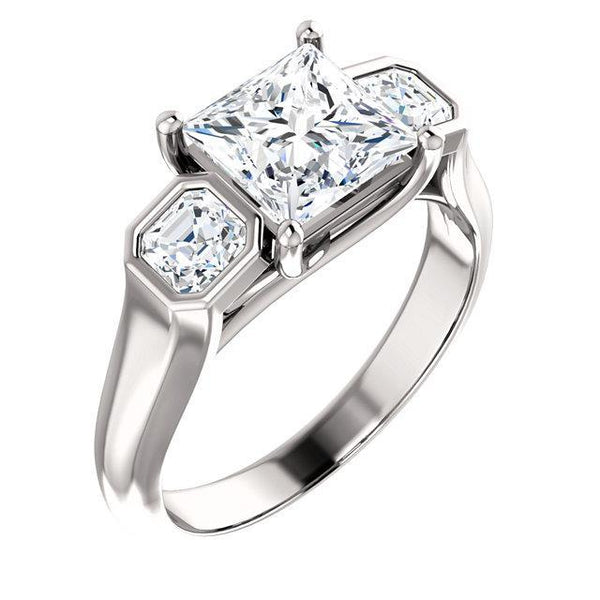 2.21 Carat Three Stone Diamond Engagement Ring Three Stone Ring