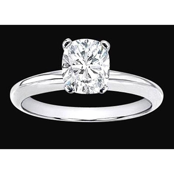 Fancy Wedding Engagement White Gold Diamond Solitaire Ring 
