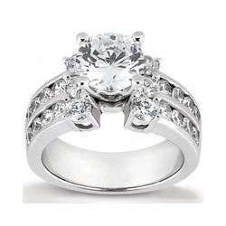 3.25 Carat Diamond Engagement Ring Set White Gold