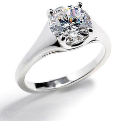 2.25 Ct Brilliant Cut Solitaire White Gold Diamond Wedding Ring