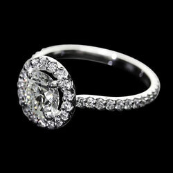 Natural  2.25 Ct. Diamond Halo Setting Ring Wedding Jewelry New
