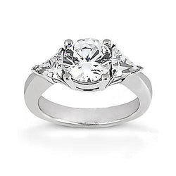 2.25 Ct. Diamonds Three Stone Engagement Ring White Gold