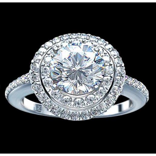 2.25 Ct. Halo Diamonds Engagement Ring White Gold Halo Ring
