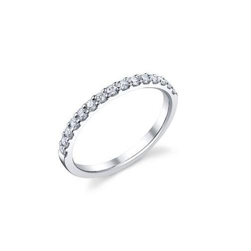 2.25 Ct Prong Set Round Cut Diamonds Women Wedding Band Band
