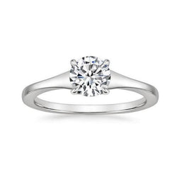 2.25 Ct Prong Set Solitaire Diamond Engagement Ring White Gold 14K