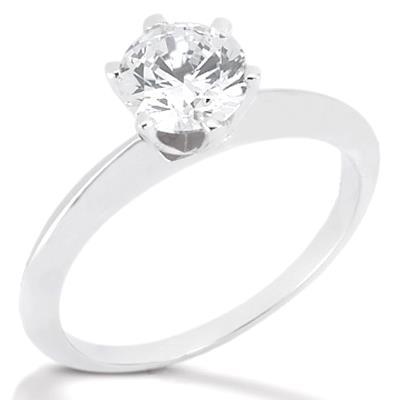 Women Diamond Solitaire Ring White Gold
