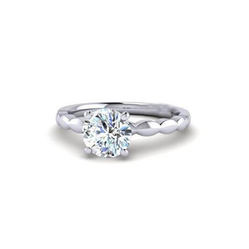 High Quality New Sparkling Unique Solitaire White Gold Diamond Ring 