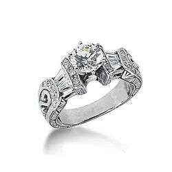 2.26 Ct Natural Earth Mined Diamonds Engagement Ring Vintage Style Jewelry
