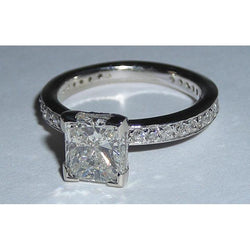 2.25 Ct White Gold Diamond Engagement Ring With Accents