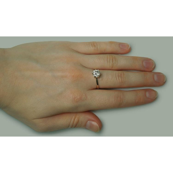 Prong Setting 1.50 Carat Round Diamond Ring Solitaire Solitaire Ring
