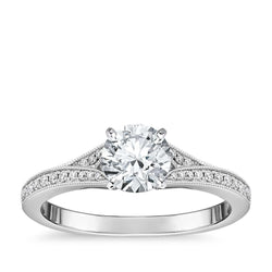 2.30 Ct Round Cut Solitaire With Accent Natural Earth Mined Diamonds Ring White Gold 14K