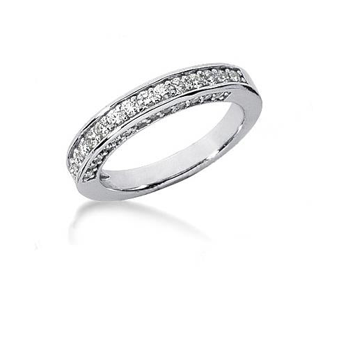 Engagement Ring Set Round Diamond Ring Engagement Band Set 3.16 Carats White Gold 14K