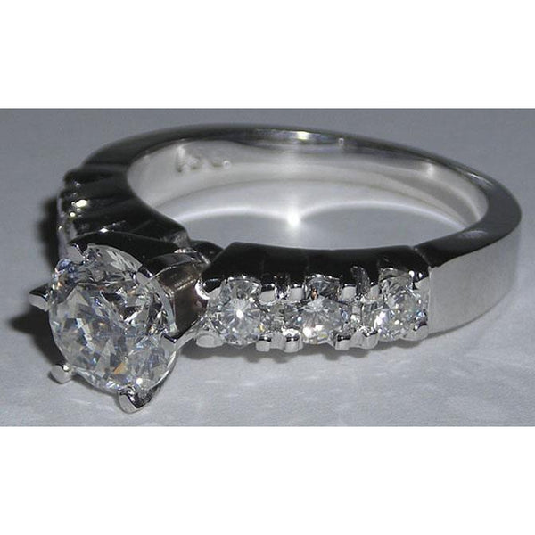 Fancy Lady’s Vintage Style White Gold Diamond Solitaire Ring