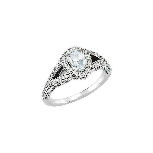 2.31 Carat Sparkling Pear Diamond Anniversary Ring Halo Halo Ring