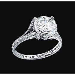 2.35 Ct. Natural Earth Mined Diamonds Royal Engagement Ring White Gold