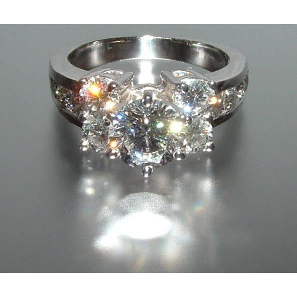 Fancy Princess Cut Vintage Style White Gold Diamond Solitaire Ring with Accents 